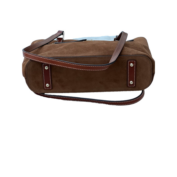 Dooney & Bourke Suede Shopper Amber bag Shoulder Bag caramel A384646 - Picture 4 of 7